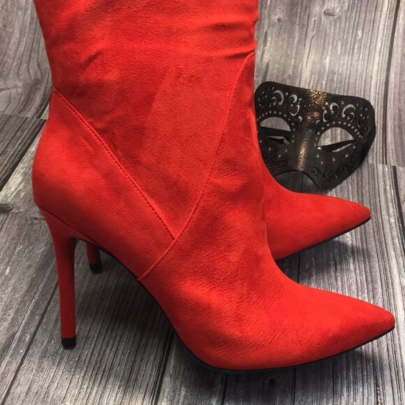 JESSICA SIMPSON Lyndy Red Slouchy Boots 8M - Picture 7 of 15